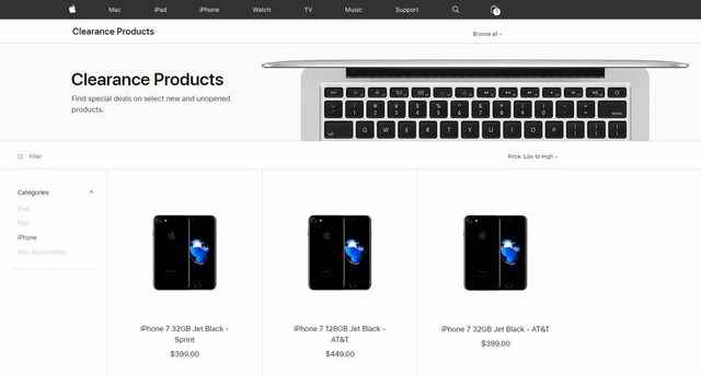 苹果宣布清仓iPhone 7系列!